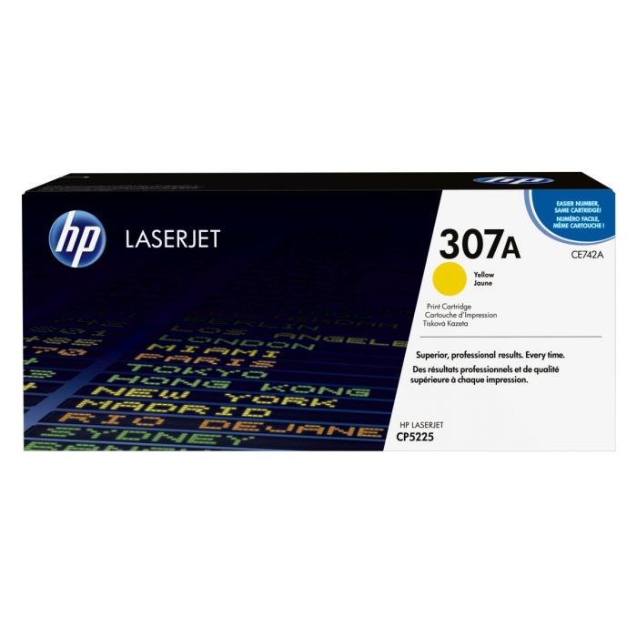 HP 307A Original Toner Cartridge – Yellow – CE742A – HP LaserJet Toner